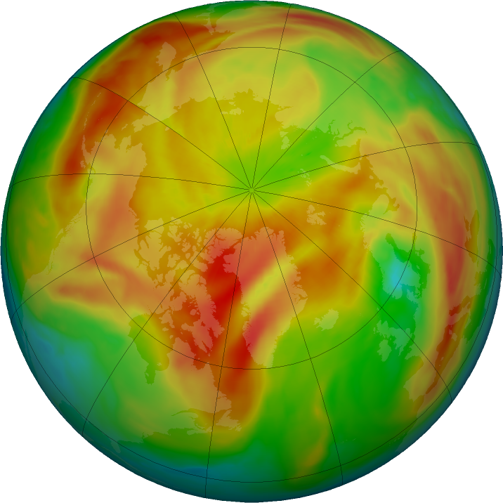 Arctic ozone map for 20 March 2021